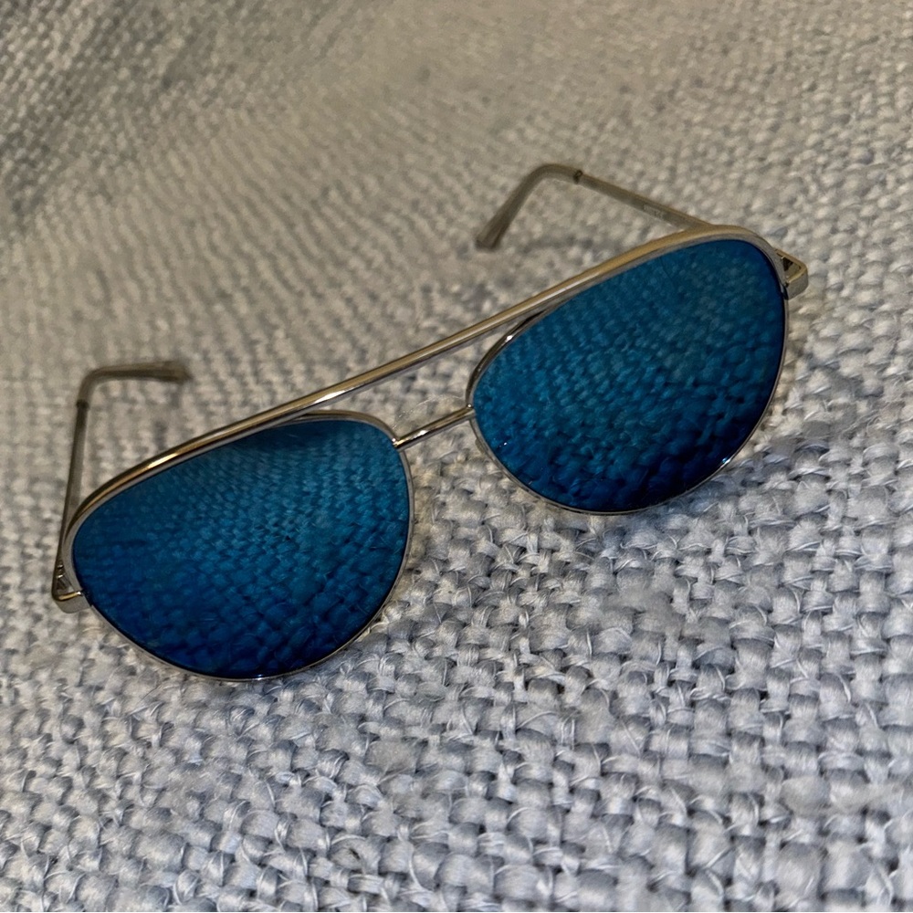 Blue Aviator Sunglasses